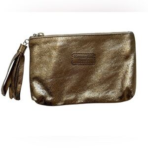 Italian Leather Moscardini Firenzi Clutch Bronze Leather Clutch Small Bag